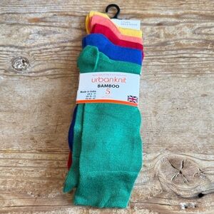Urban Outfitters Men's Bamboo Crew Socks - Green, Blue, Red, Yellow, Pink